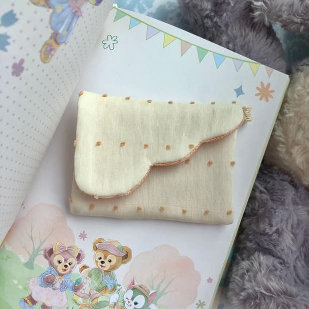 apricot angel wing card holder