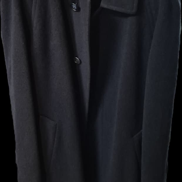 버버리 램스울 네이비 발마칸코트 (105-110)