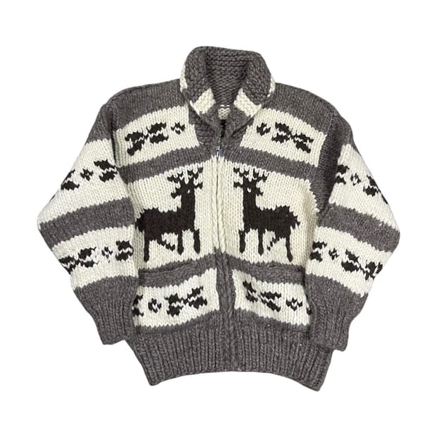 [JPN] 빈티지 울 집업 코위찬