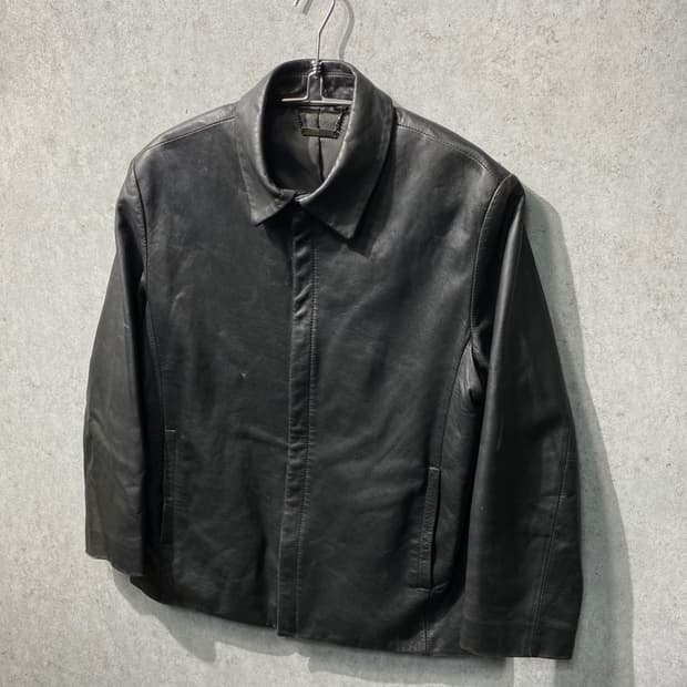 [M] 90s Vintage 빈티지 양가죽 블랙 싱글 레더자켓