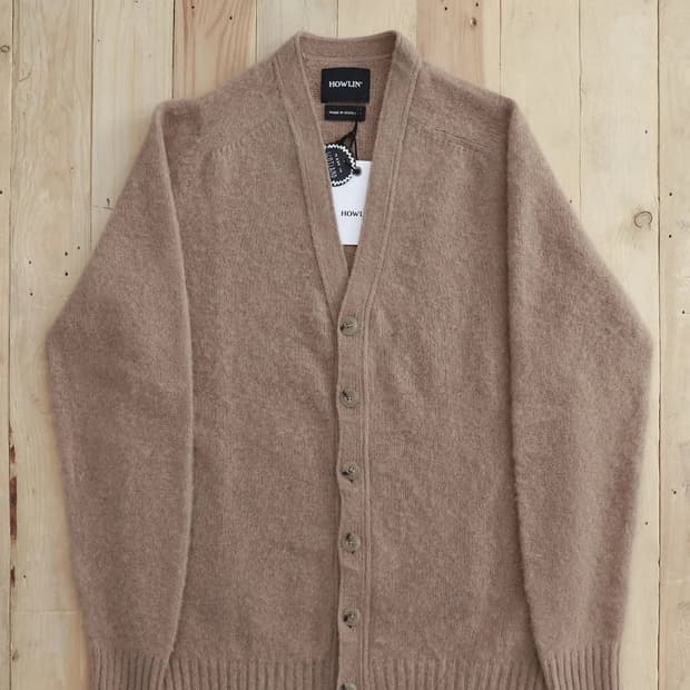 하울린 howlin 쉐기독 가디건 카멜 L 105 스코틀랜드 할리 