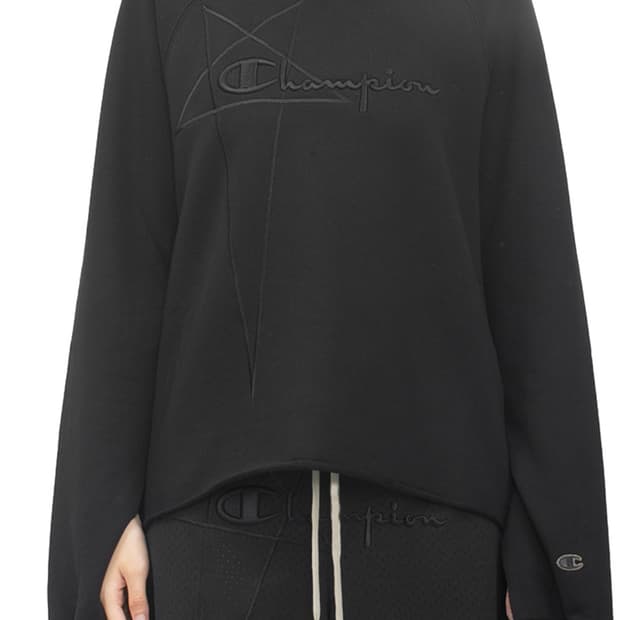 릭오웬스x챔피언 자수 로고 여성 맨투맨 S