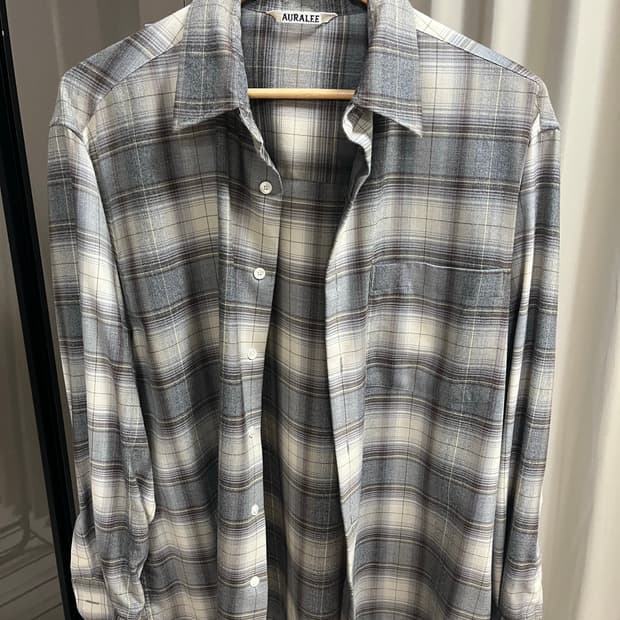 오라리 / 슈퍼 라이트 울 체크셔츠 / 3