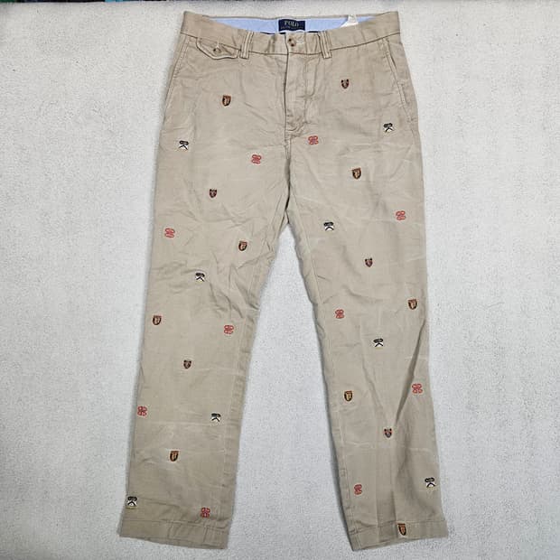 폴로 랄프 로렌 방패 자수 치노 팬츠 30