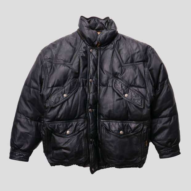 할리 데이비슨 웨스턴 레더 다운 자켓