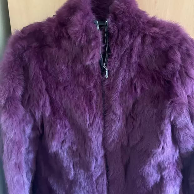 고스펑크 오네갸루 뱀파이어 무드 퍼플 보라색 퍼자켓 아우터