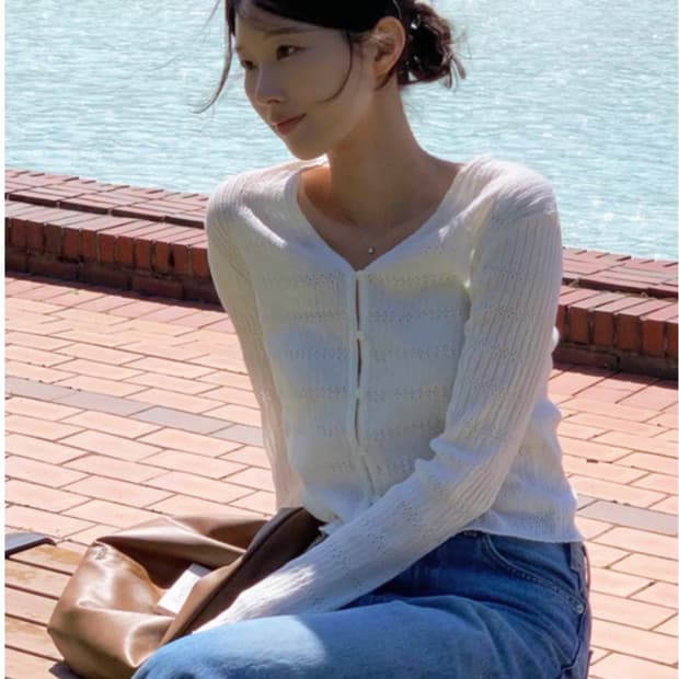 하시에 린넨가디건
