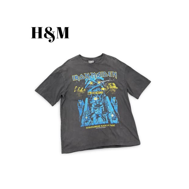 (100)H&M 아이언 메이든 반팔
