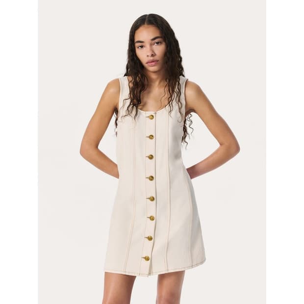 랙앤본 25 에크루 데님 미니 원피스