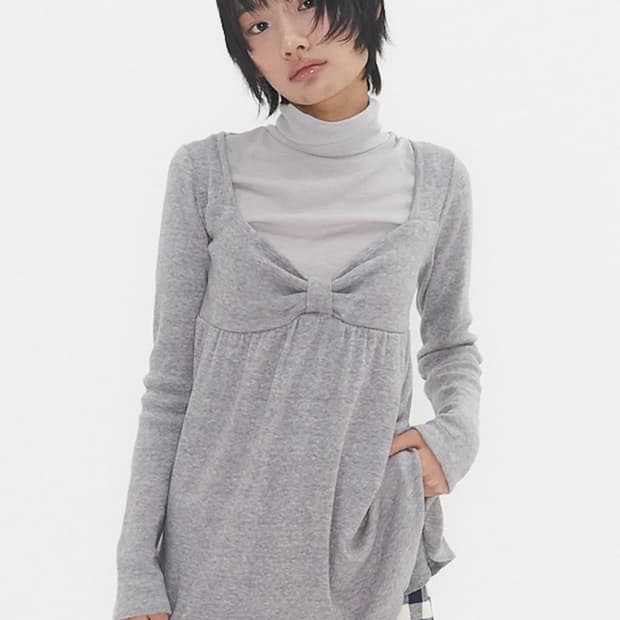 익스파이어드걸 Bambi Soft Top Light Grey