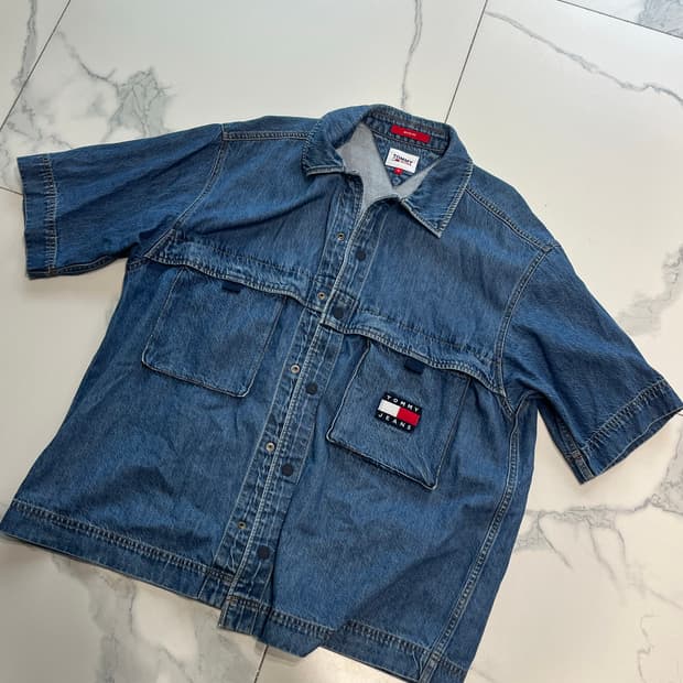 타미진스 데님 반팔 셔츠