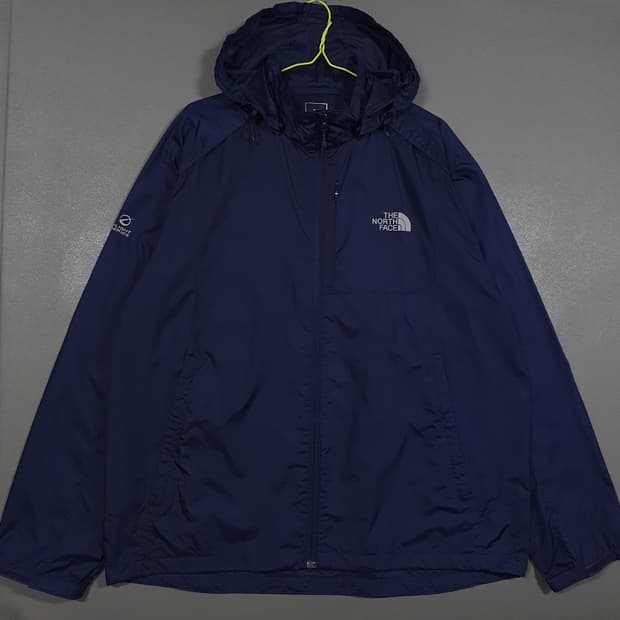 2XL) 노스페이스 플라잇 시리즈 경량 바람막이 집업 후드 자켓 네이비