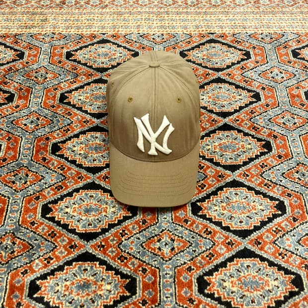 MLB 뉴욕양키스 베이지 면 야구볼캡 S-M