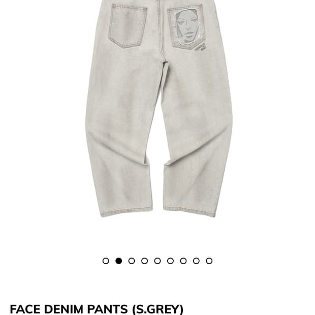 위캔더스  FACE DENIM PANTS (S.GREY)