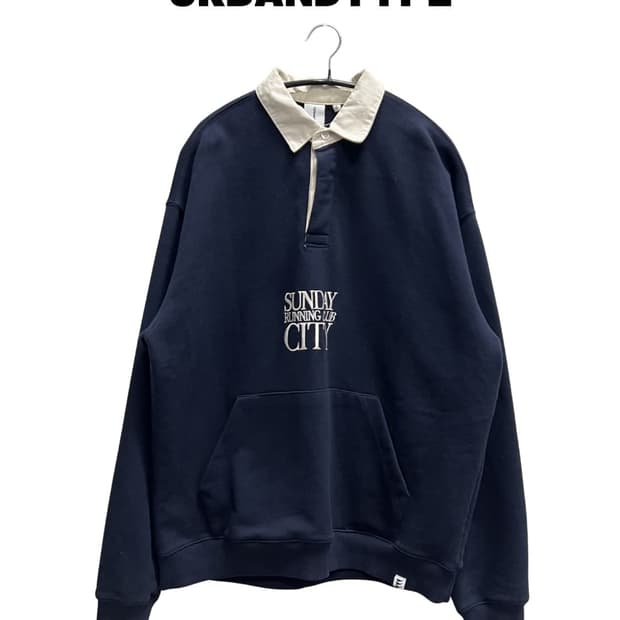 (3) 어반디타입 러닝클럽 럭비 맨투맨 다크네이비