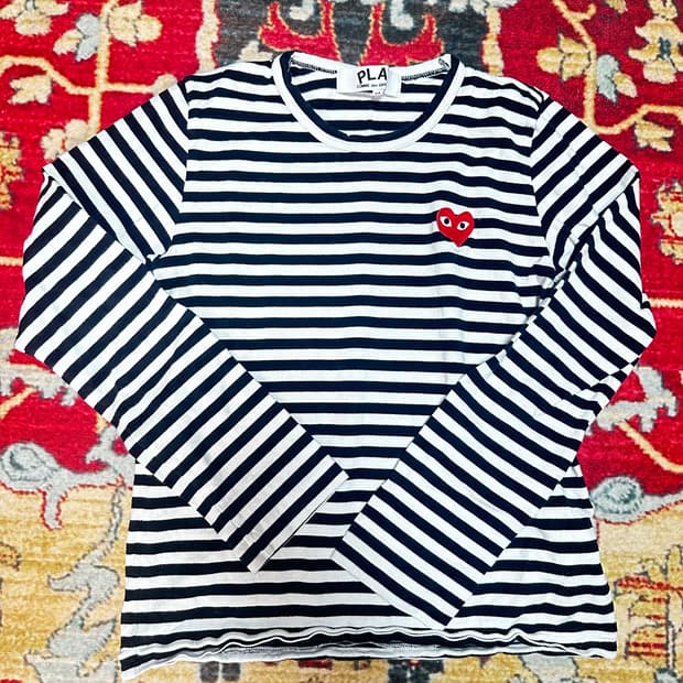 꼼데가르송 스트라이프 롱슬리브 M