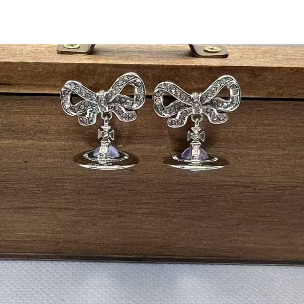 비비안웨스트우드 아카이브 퍼플 옥타비에 이어링 귀걸이