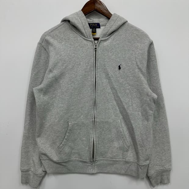 폴로 그레이 후드집업 