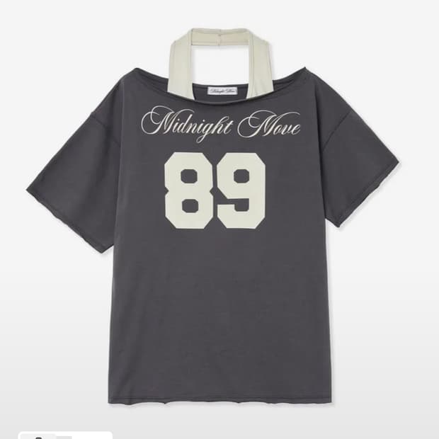 미드나잇 무브 set 89 t (dark grey) 원숄더 반팔 티