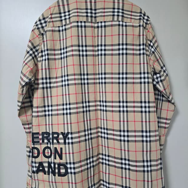 버버리 체크 코튼 포플린 셔츠