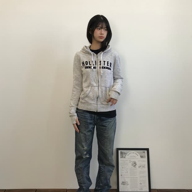 Hollister Logo Zip Hoodie