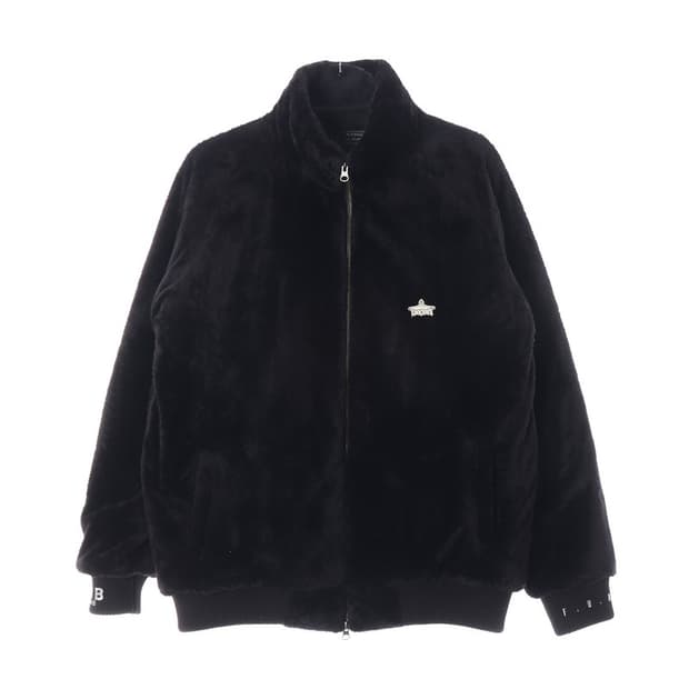 BLACKMAMBA 블랙 퍼 집업 자켓 1XL