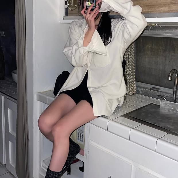 이투둘 셔츠 블랙