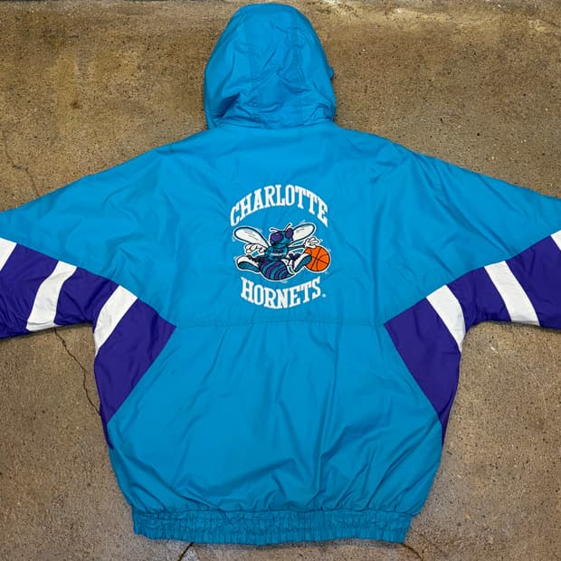90s 미국 빈티지 스타터 NBA 샬럿 호네츠 패딩점퍼 