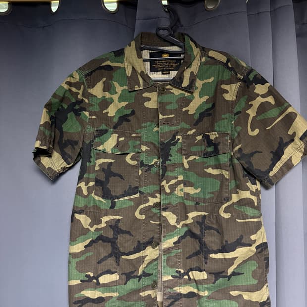 네이버후드 립스탑 BDU 카모셔츠 M 워크셔츠 필드셔츠