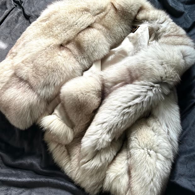 Fox Fur White Color Over Jacket