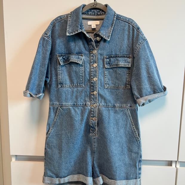 TOPSHOP 탑샵 청 점프수트