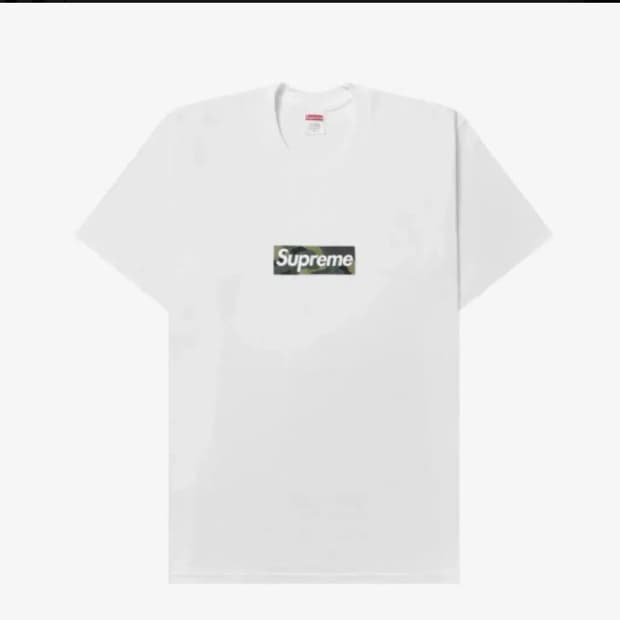 [XL] 슈프림 카모 박스 티셔츠 화이트