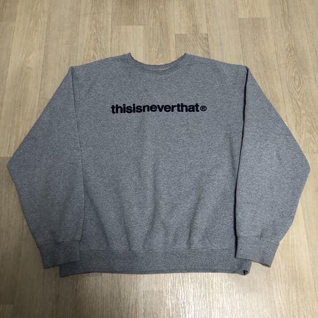 (L-XL) 디스이즈네버댓 OG 로고 엠보더리 멜란지 스웻셔츠 맨투맨