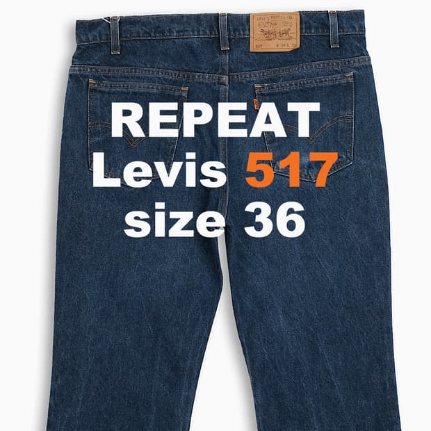 리바이스 517 오렌지탭 진청 90s USA 36인치 OR51738111