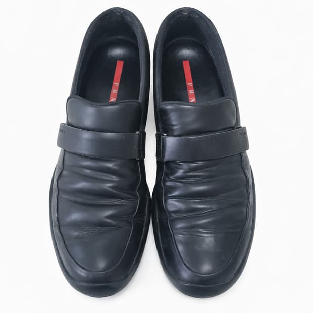 Prada sports Velcro loafer black 42.5