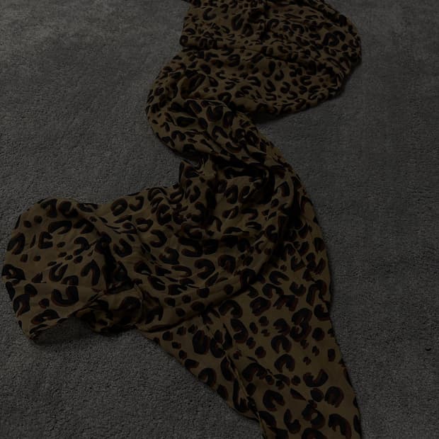 Vintage vkei punk mood leopard scarf