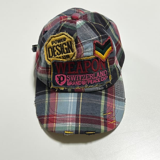 빈티지 체크캡