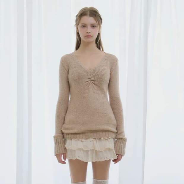 레이즈미야 아이사 모헤어 니트 모카