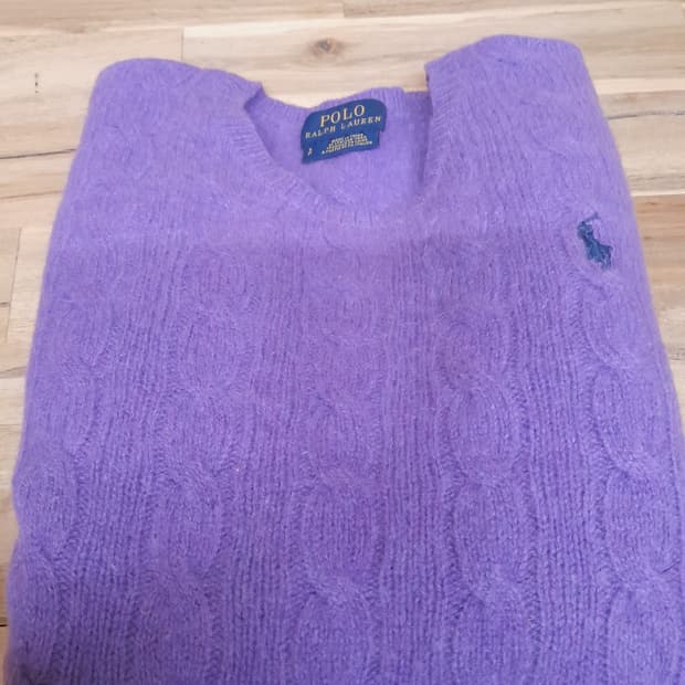 폴로 양모니트  라일락 S 55