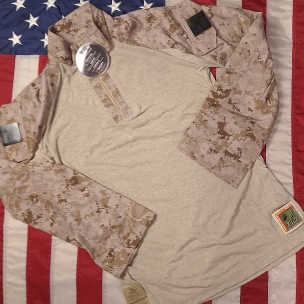 택새제품 오리지날 미해병대 USMC 프로그 데저트 컴뱃 셔츠