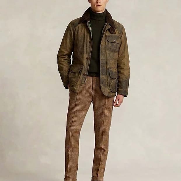 폴로 랄프로렌 인디언헤드 왁스드 코듀로이 모호크 헌팅 필드자켓