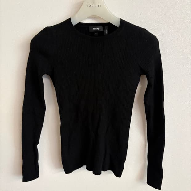 Theory 띠어리 블랙 골지 니트 S