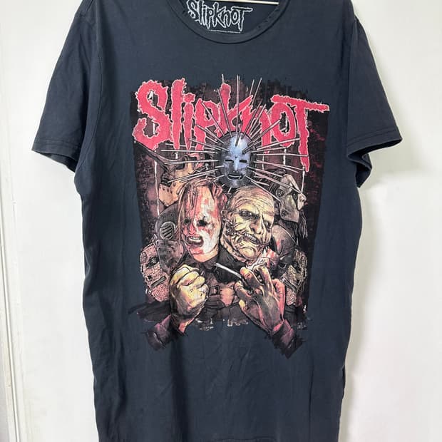 H&M x DIVIDED Slipknot 로고 반팔티