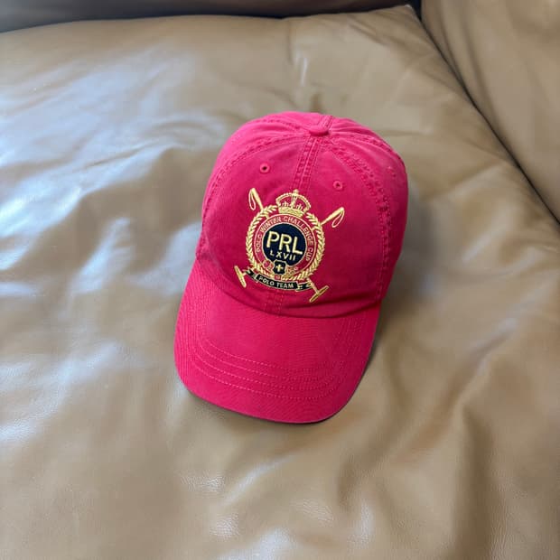 POLO 폴로 랄프로렌 6패널 볼캡 모자 레드 윈터 챌린지 컵 팀 레드