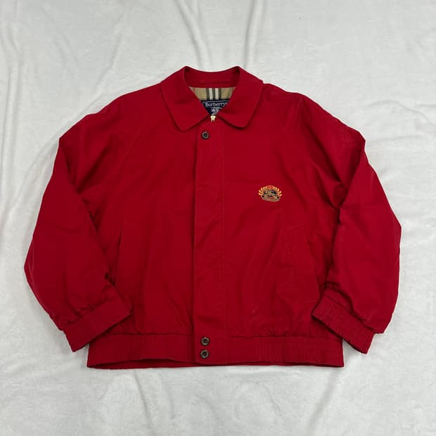(S)90s 버버리 USA 크레스트 로고 빈티지 블루종