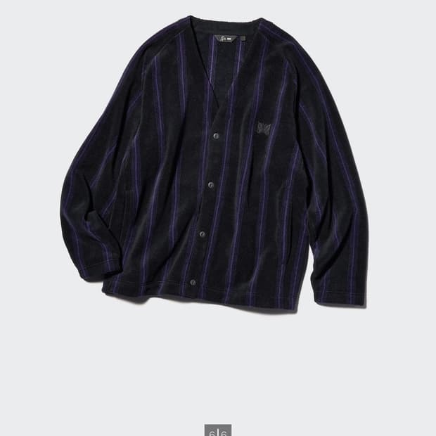 2XL Needles x Uniqlo 후리스 가디건 패턴