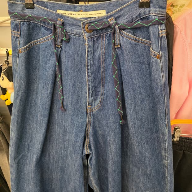 니코앤드 핀턱 데님 팬츠 L