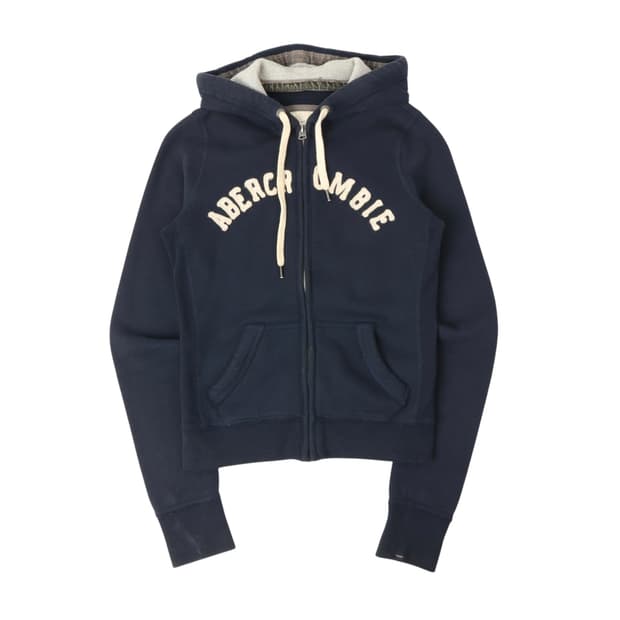 아베크롬비 네이비 아치로고 후드집업