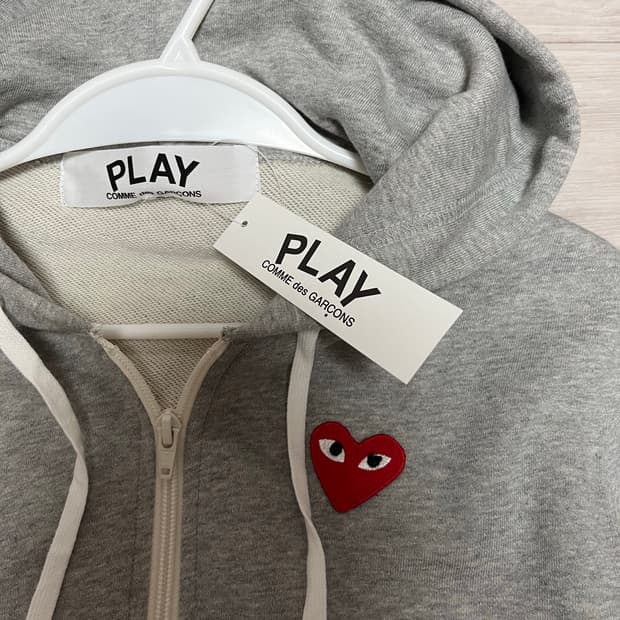 꼼데가르송 후드집업 그레이s