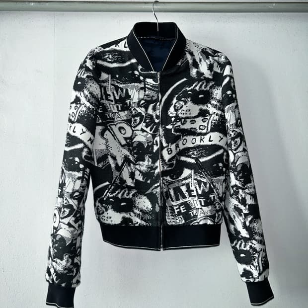 Agnes B HOMME graphic jacquard blouson